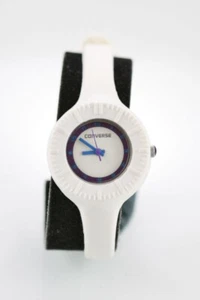 Converse Women Watch Stainless Steel VR023 White Rubber 50m Water Re Batt Quartz - Picture 1 of 6