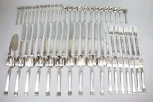 62x Art Deco Bauhaus Besteckteile Metall versilbert WMF 2500 (GQ069) - Bild 1 von 23