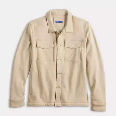 Apt. 9 Men's Fleece Button-Front Shacket Large Light Tan - Image 1 of 4