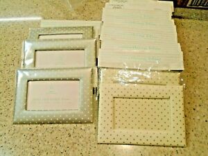 Lot of 16 Vintage Place card/Picture Holder Frame (New) White/Silver