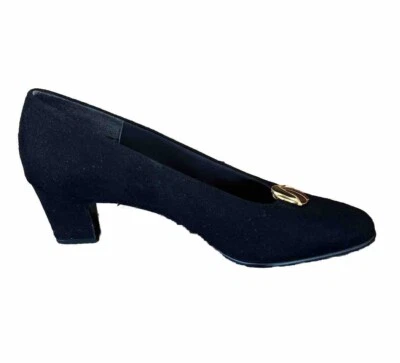 EASY SPIRIT 女式防滑绒面皮鞋懒人鞋 STACK HEEL 9 — 第 1/4 张图片