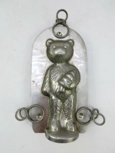 Molde de chocolate caramelo vintage para oso de peluche sosteniendo árbol de Navidad Holanda holandesa - Imagen 1 de 3