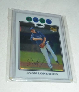 2008 TOPPS CHROME - ROOKIE EVAN LONGORIA 3B RAYS REFRACTOR CARD 193 - Picture 1 of 4