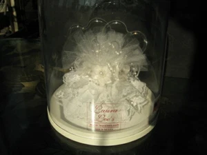 Laura Lee's Wedding Cake Topper Clear Two Hearts Lace @ 6" Tall New USA - Picture 1 of 4