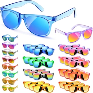 24 Pack Kids Sunglasses Bulk Party Favors - UV400 Neon Shades for Ages 3-8 - Picture 1 of 12