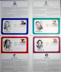 1996 Songwriters FDCs 4 different Sc 3100-3103 with PCS cachets, full info pages - Picture 1 of 5