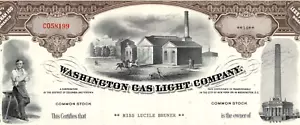 Certificado de stock 1961 Washington Gas Light CO - Imagen 1 de 3