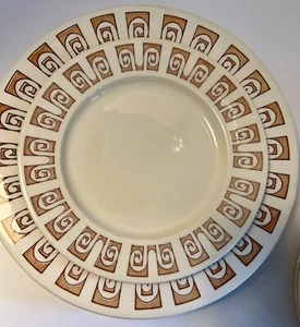 VTG MCM SEARS HARMONY HOUSE Olympia Plate Set Includes 4 Dinner & 8 Lunch Plates - Picture 1 of 11