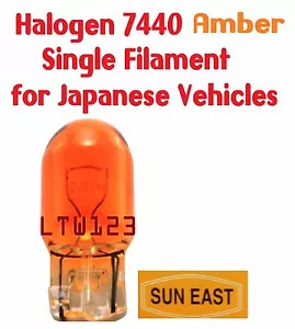 (10/Box) Halogen 7440A Amber Single Filament for Japanese Vehicle - Picture 1 of 5