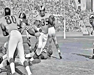 Tank Younger GridironArt Legacy Series 3 8x10 art photo Los Angeles Rams - Picture 1 of 1