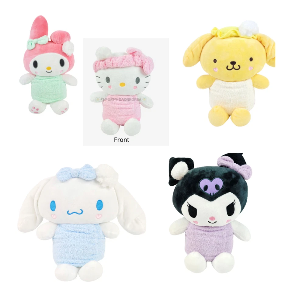 Sanrio Hello Kitty Fluffy Shower Gown Doll Bouquet Plush Doll Kid Toy Gift - Image 1 of 1