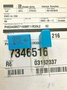 20 Stück FOKO - PHE840MZ7100MF11R30L2 - Evox Rifa - 1uF - 275V - RM27,5 - Picture 1 of 1
