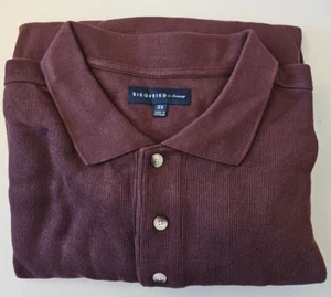 Siegfried Mens Long Sleeve Brown Polo Shirt 3X Big Classic Ribbed New - Picture 1 of 12