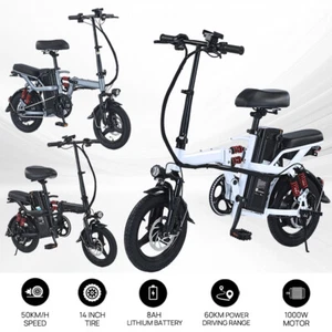 Folding Electric Bike 1000W 50km/h Adult E Bike Scooter Adult Commuter Bicycle - Picture 1 of 22