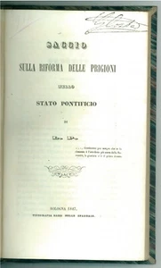 L. P. PIANCIANI LUIGI ESSAY ÜBER DIE GEFÄNGNISREFORM PÄPSTLICHER STAAT 1847 - Bild 1 von 4