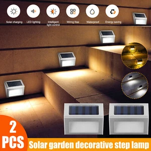 2-10PCS Outdoor Solar LED Deck Light Garden Patio Pathway Stairs Step Fence Lamp - Picture 1 of 26