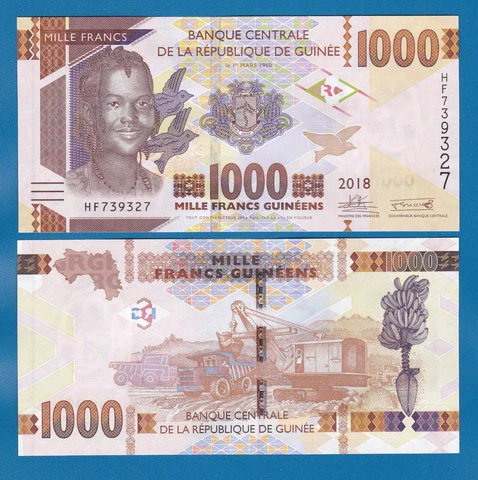 Guinea 1000 Francs P 48c 2018 UNC ( P 48 c ) Cover