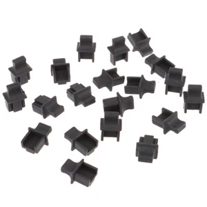 20pieces RJ45 Network Port Protective Rubber Cover Network Connector End Ca _wa - Photo 1/12