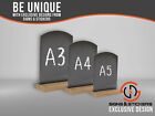 Custom A3, A4, A5 Tabletop Chalkboard Message Board Displays With Base