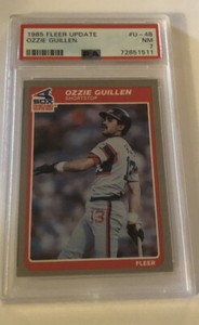 1985 Fleer Update Ozzie Guillen PSA 7 NM Rookie RC Fresh Grade