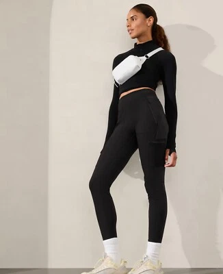 Talla 2P Athleta Headlands Hybrid Cargo Apretado Negro Foto 1 de 2