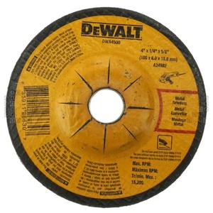 Muela abrasiva de óxido de aluminio DeWALT DWA4500 de 4" de diámetro, 1/4" de espesor - Imagen 1 de 8