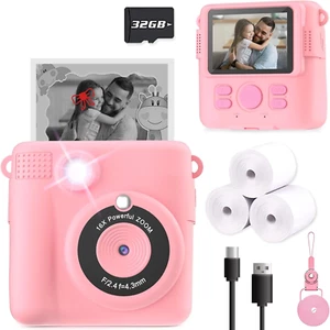 Instant Print Camera for Kids, Christmas Birthday Gifts Girls Boys Age 3-12, HD - Picture 1 of 6