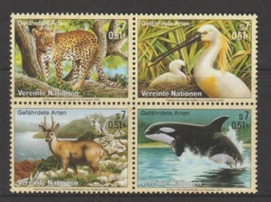 UNITED NATIONS VIENNA 2000 Endangered Species (8th Series) Block MNH $2.20 - Picture 1 of 1