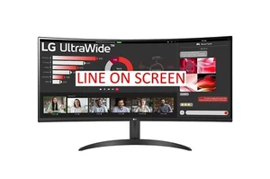 LG 34WR50QC 34'' 21:9 Curved UltraWide QHD Monitor * LINE ON SCREEN* - Picture 1 of 8