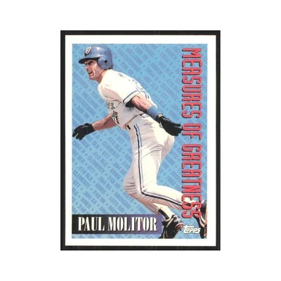 1994 Topps Paul Molitor Blue Jays #609 - Image 1 of 3