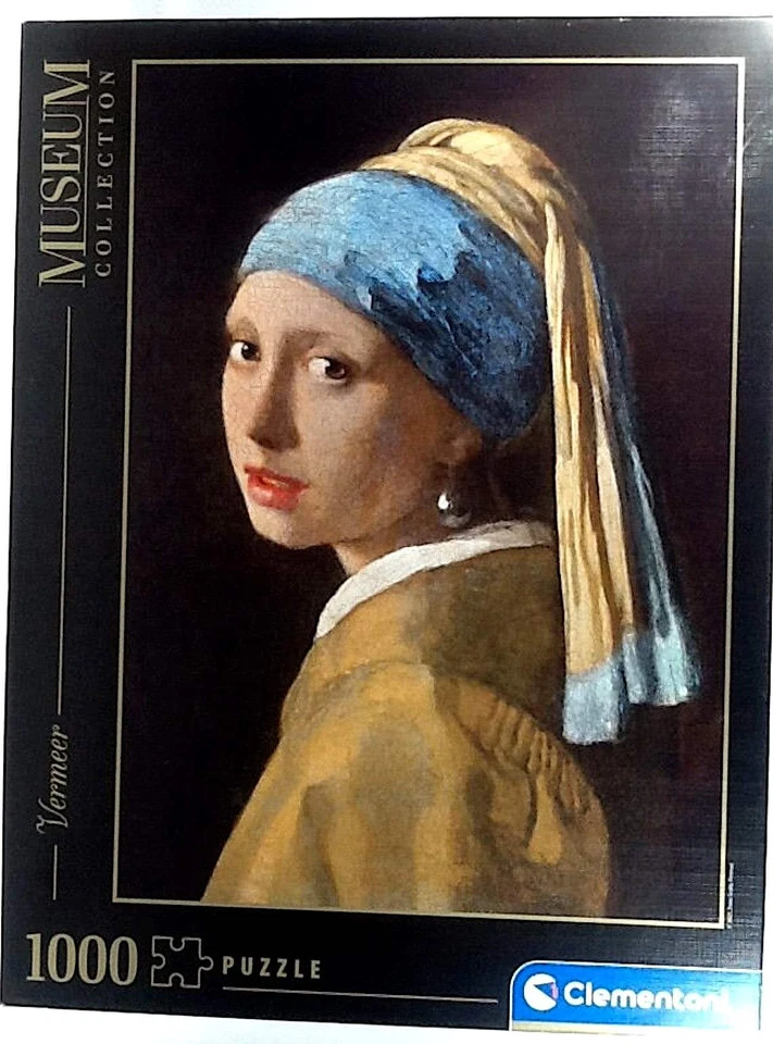 GirlA Pearl Johannes Vermeer Museum 1000pc 19X27 Clementoni Italy Puzzle - Image 1 of 1