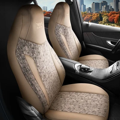 Subaru Justy Compatible Seat Covers In Beige-Grey Pilot 14.3 - Image 1 of 4