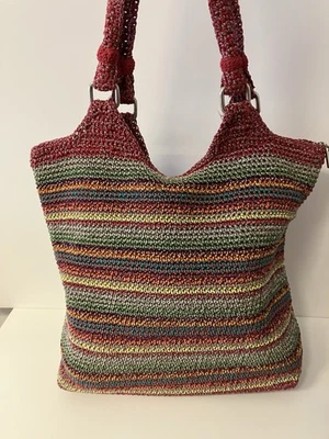 The Sak Belle Multicolor Arco Iris Rayas Boho Bolso Cartera Bolso de Hombro 13’’ x 14’’’ Foto 1 de 4