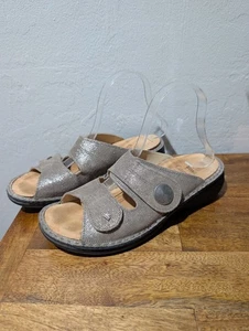 Finn Comfort Sandals Sansibar Slides Gray Silver US 8.5/39 - Picture 1 of 8