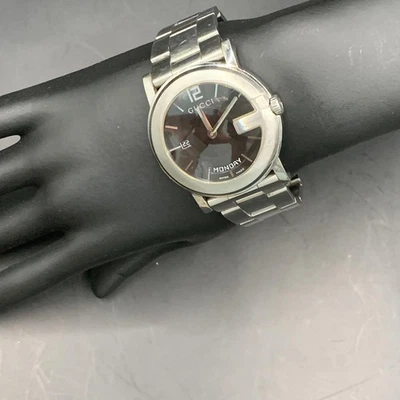 Gucci G-Chrono Day-Date Quartz Watch Battery Replaced Working Authenticity - Image 1 of 4