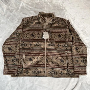Ariat Caldwell Full Zip Fleece Sweater Mens XL Outdoor Brindlewood Aztec NEW - Picture 1 of 9