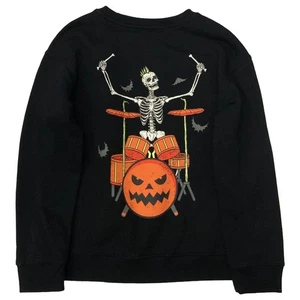 Cat & Jack Glow in the Dark Skeleton Halloween Sweatshirt 10-12 Large #6033 - Picture 1 of 12