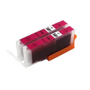 2 Magenta Tintenpatronen C-581M für Canon PIXMA TS6150, TS6350, TS8152, TS8350 - Bild 1 von 6