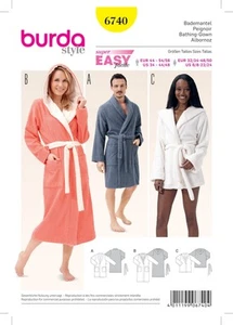 Burda Style Misses Bath Robe Sewing Pattern for Stylish Comfort B6740 - Picture 1 of 2