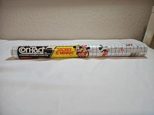 Vintage 80er Jahre Wohndeko Kontaktpapier Disney Mickey & Minnie Mouse. Rolle ungeöffnet - Bild 1 von 4