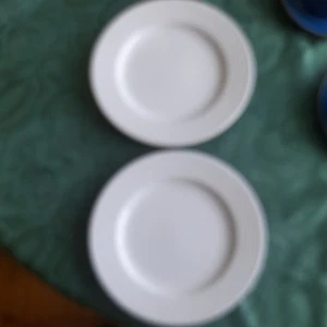 Habitat Bonsai 8 inch Side plates x 2 White Faience - - Picture 1 of 7
