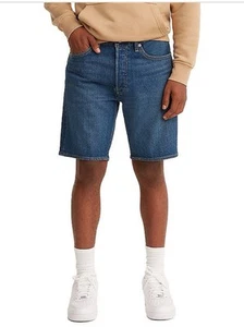 Levi's 501 Shorts Size 32 Zip Fly 9” Inseam Straight Cotton Blend 5 Pocket new - Imagen 1 de 9
