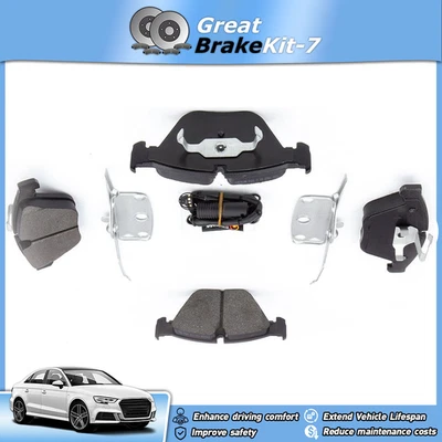 Front Brake Pads w/ Hardware Kit for 2002 2003 2004 2005 BMW 745Li 745i 4.4L - Image 1 of 3