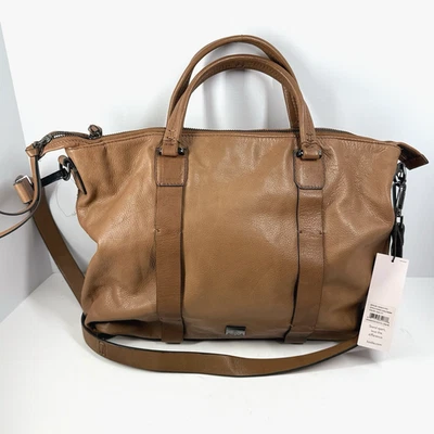 Kooba Leather Joshua Satchel Earth Tan Shoulder Bag Tote Large NEW $448 - Image 1 of 4