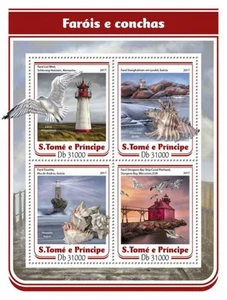 St Thomas - 2017 Lighthouses & Shells - 4 Stamp Sheet - ST17110a - Picture 1 of 1