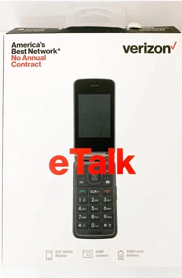 Verizon E Talk Flip Phone Brand New in Sealed Retail Box