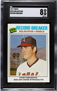 SGC 8 - 1977 Topps #234 Nolan Ryan RECORD BREAKER California Angels HOF - Picture 1 of 2