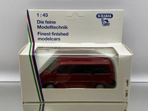SCHABAK 1060 VW VOLKSWAGEN T4 CARAVELLE TRANSPORTER -RED 1:43- FAIR IN BOX - Picture 1 of 11
