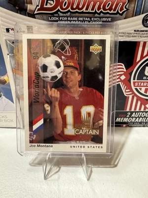 1993 Upper Deck World Cup Preview #HC2 Joe Montana Honorary Captain - Image 1 of 2
