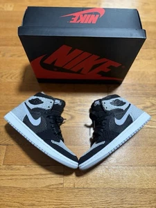 Nike Air Jordan 1 2018 nero/grigio Flyknit alte (5,5 M o 7 W) (9,8/10) - Foto 1 di 14